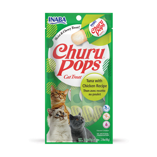 Churu Pops Cat Treats (Tuna with Chicken) 4 pack